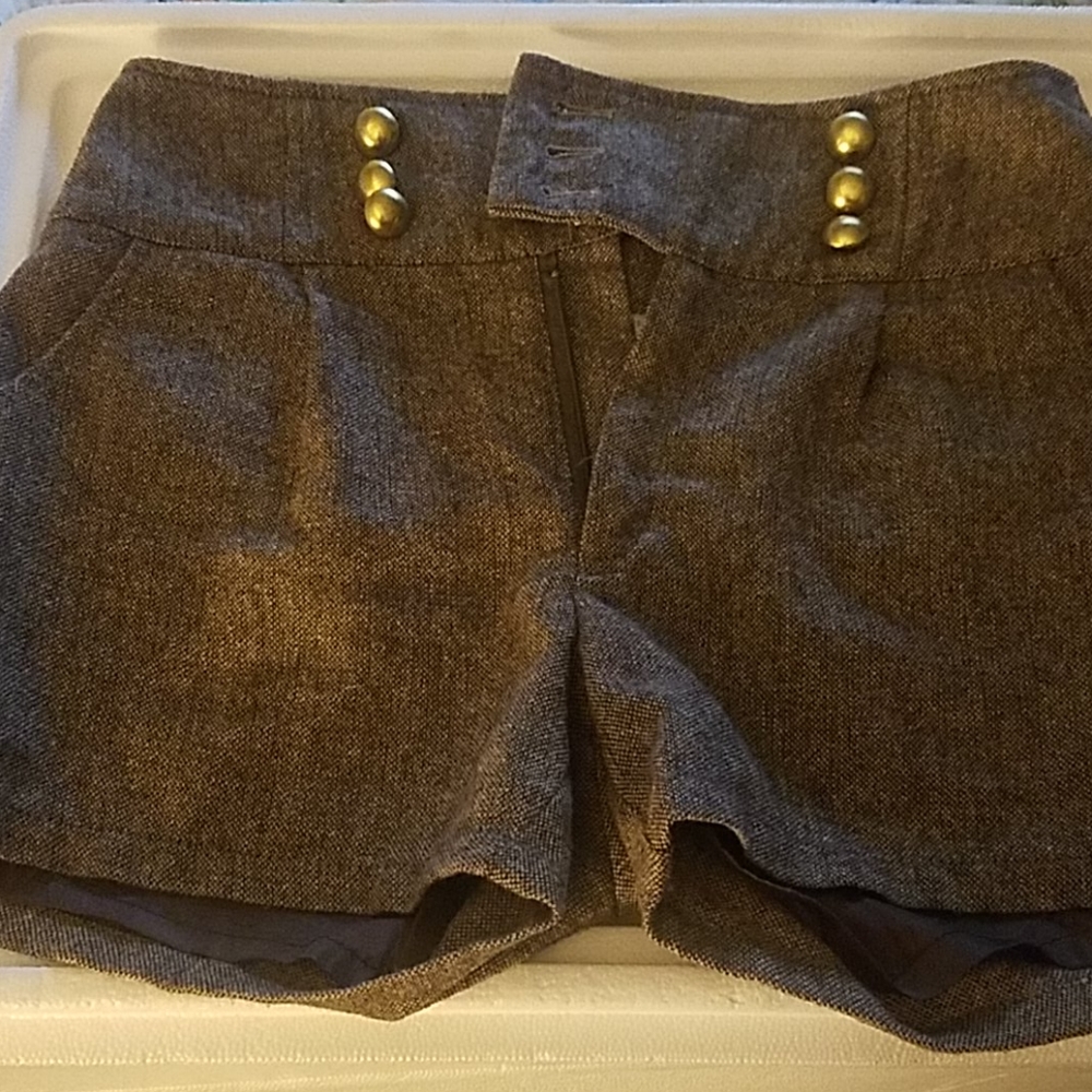 Brown tweed shorts
